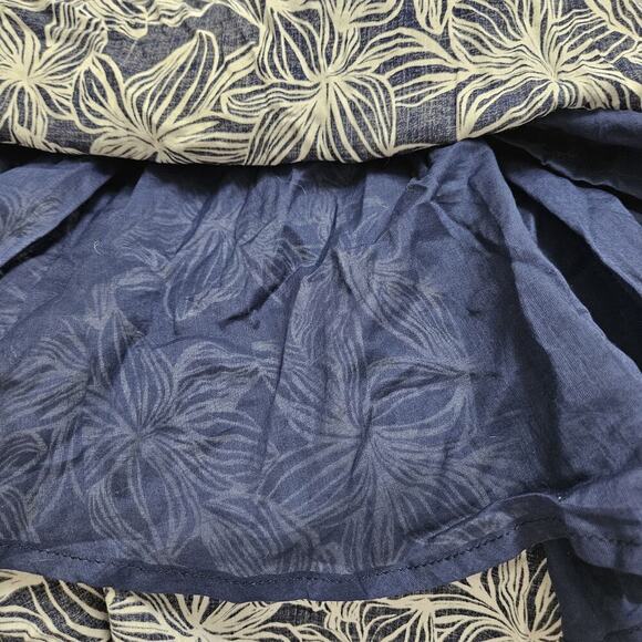 Vineyard Vines Blue & White Floral Maxi Dress Sleeveless Pockets Belted Size 4 - Picture 15 of 16